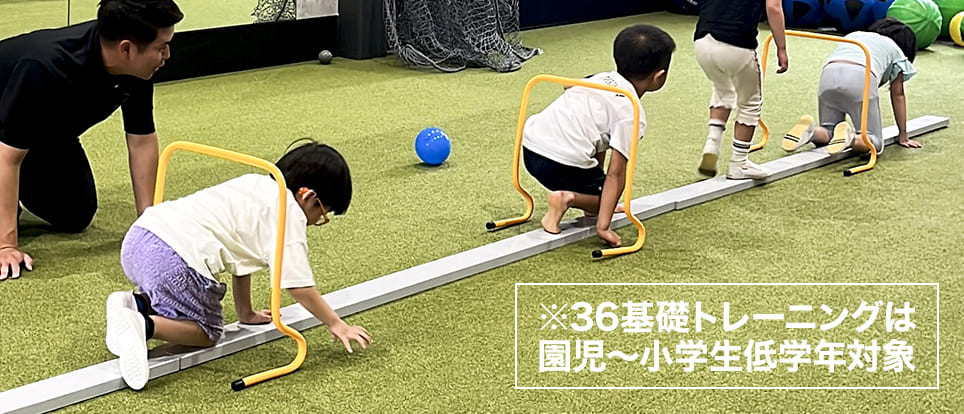 36の基礎的運動をもとに、将来差がつく基礎運動能力を育てる